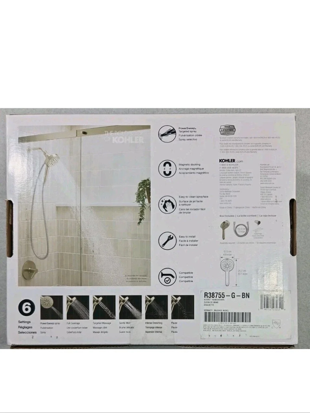 Kohler Assert Brushed Nickel Handshower Showerhead Set